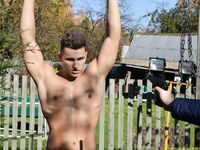 Model Photoshoot At The Dacha 1Zip - RusCapturedBoys - BDSM