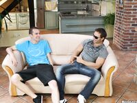 Bba10598 - Bareback Attack - Five Guy Rub Down - Caleb Moreton & Martin Love - Aug 9 2012 - BangBros, BigDaddy - Kissing