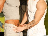 Op11338 - Out In Public - Gym Rats Fuck Raw Anal - Ennio Guardi & Milos Zambo - Feb 15 2013 - BangBros, BigDaddy - Posing
