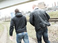 Op11697 - Out In Public - Getting Anal From A Dude On The Rooftop - Angelo Brada & Rudy Valentino - Apr 26 2013 - BangBros, BigDaddy - Muscles