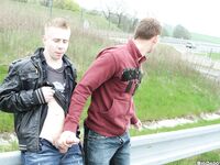 Op11761 - Out In Public - Men Fucking On The Road - Thomas Finn & Justin Conway - May 10 2013 - BangBros, BigDaddy - HandJob