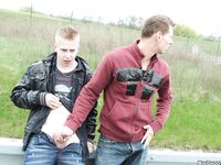 Op11761 - Out In Public - Men Fucking On The Road - Thomas Finn & Justin Conway - May 10 2013 - BangBros, BigDaddy - HandJob
