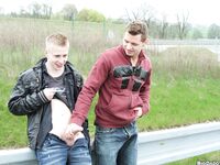 Op11761 - Out In Public - Men Fucking On The Road - Thomas Finn & Justin Conway - May 10 2013 - BangBros, BigDaddy - HandJob