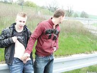 Op11761 - Out In Public - Men Fucking On The Road - Thomas Finn & Justin Conway - May 10 2013 - BangBros, BigDaddy - HandJob