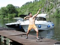 Op11849 - Out In Public - Two Dudes Have Anal Sex On The Boat! - Rudy Bodlak & Michael Lope - Jun 21 2013 - BangBros, BigDaddy - Posing